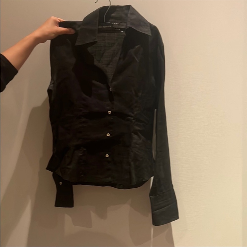 Sisley Button Down Linen Blouse Size M